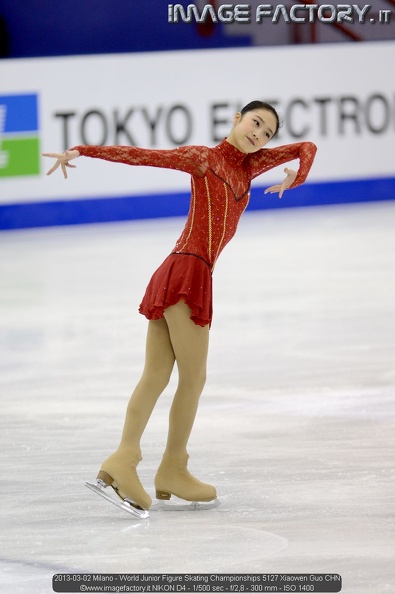 2013-03-02 Milano - World Junior Figure Skating Championships 5127 Xiaowen Guo CHN.jpg